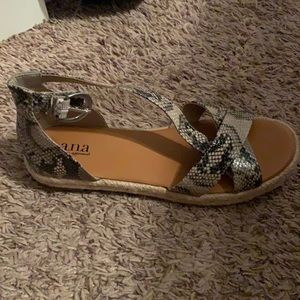 Snake print sandals